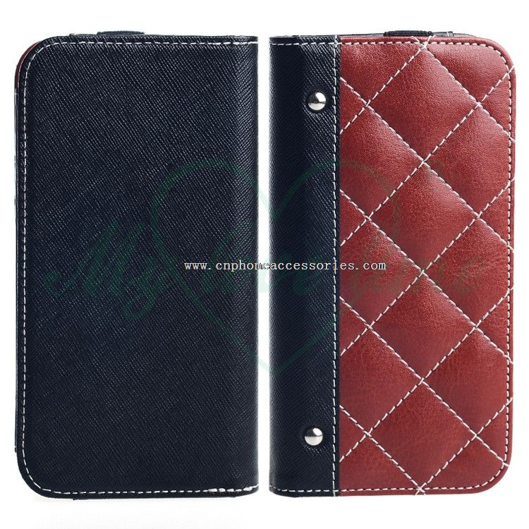 Slim Leather Mobile Phone Wallet Case for Iphone6 with Three Crad Slots