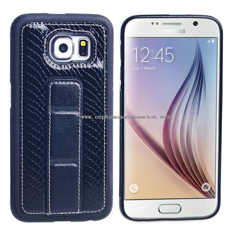 Spate piele acoperi caz flip pentru Samsung Galaxy S6