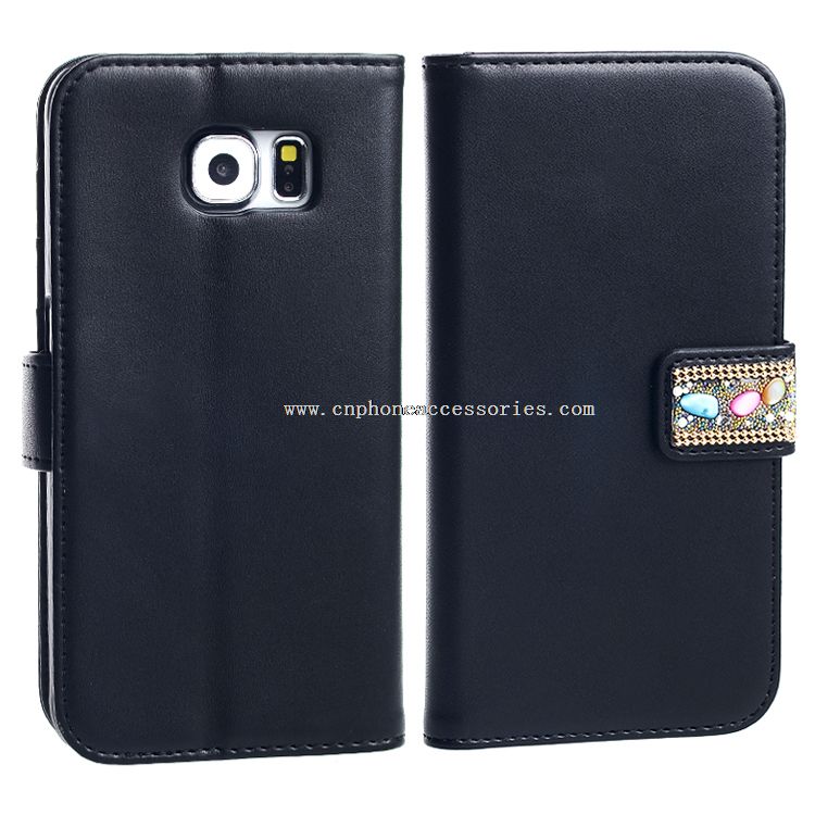Card Holder Leather Case For Suamsung S6