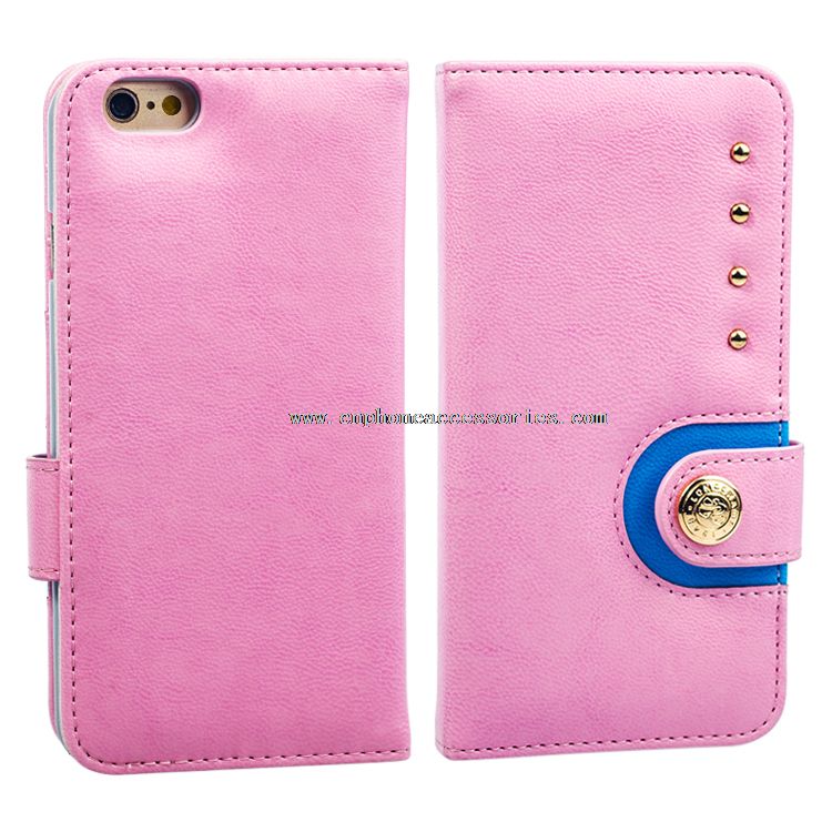 Flip telepon PU Leather Case untuk Iphone 6