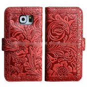 Embossing mobile phone leather case for Samsung s7 images