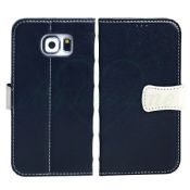 PU couro telefone carteira capa capa para samsung s6 com quatro slots images