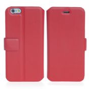 Delgado teléfono inteligente protección cartera estuche de cuero con dos ranura para tarjeta para iPhone 6 images