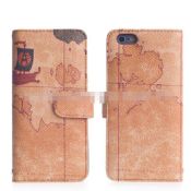 Monde carte Print téléphone Etui cuir portefeuille pour iPhone 6 images