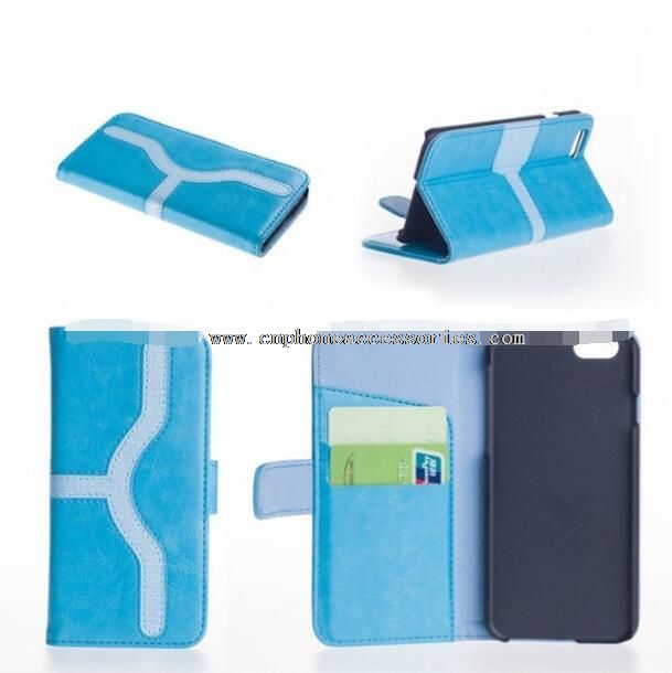 Telefone móvel carteira caso sacos de couro para iPhone 6