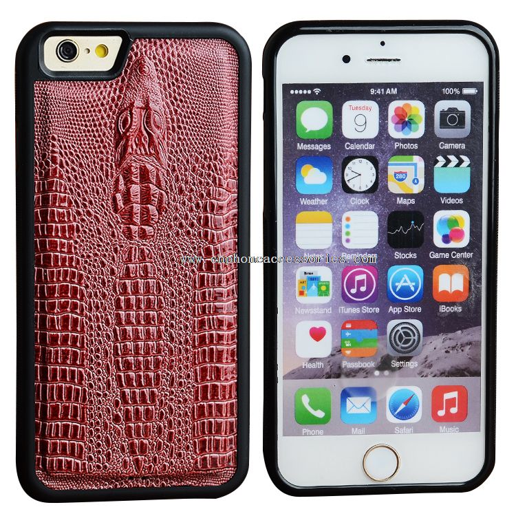 PC+TPU Leather Case Back Cover For Iphone 6