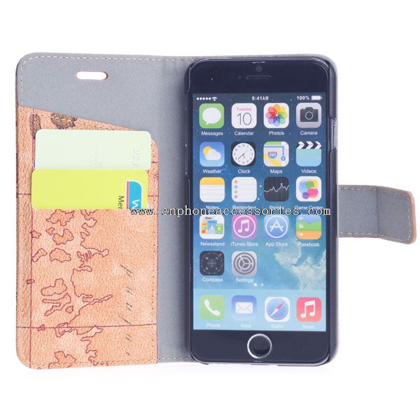 pu taske med stand smart cover for iphone 6