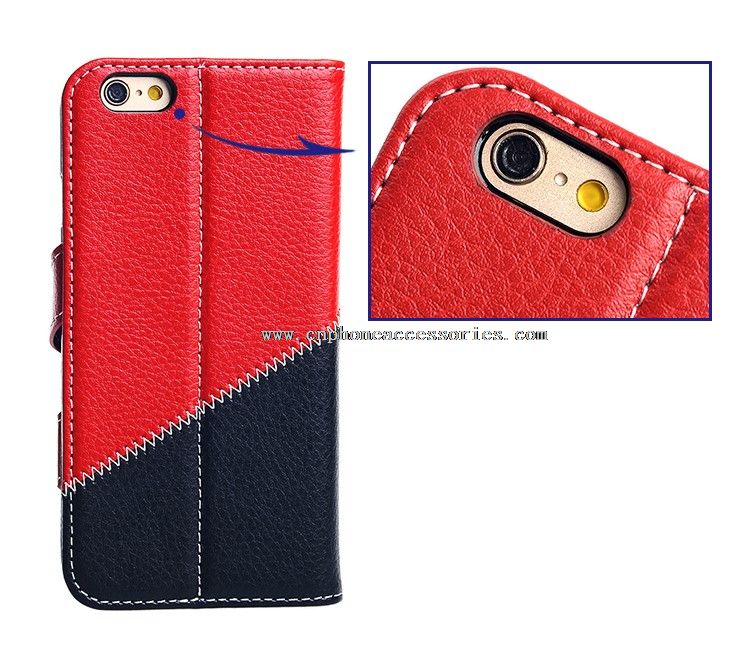 PU Leather Wallet Cards Stand Case Cover for iphone 6