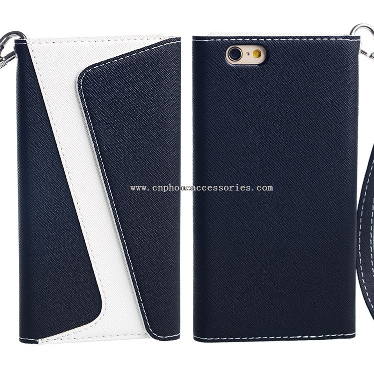 Lommebok skinn mobiltelefon dekke med tre kortsporet for Iphone 6s
