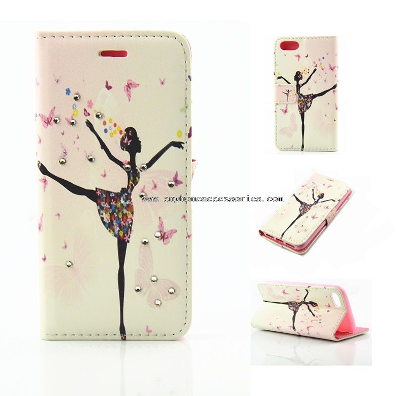 Beautiful Girl Leather Wallet Flip Case Cover