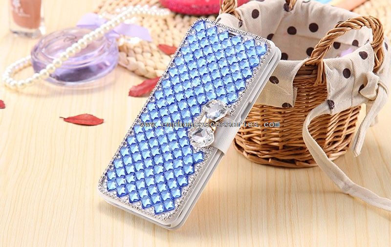 Diamond leather cell phone case for Samsung note 7