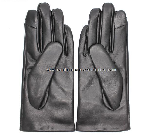 gants de cuir broderie motifs Mesdames doigt index tactile écran
