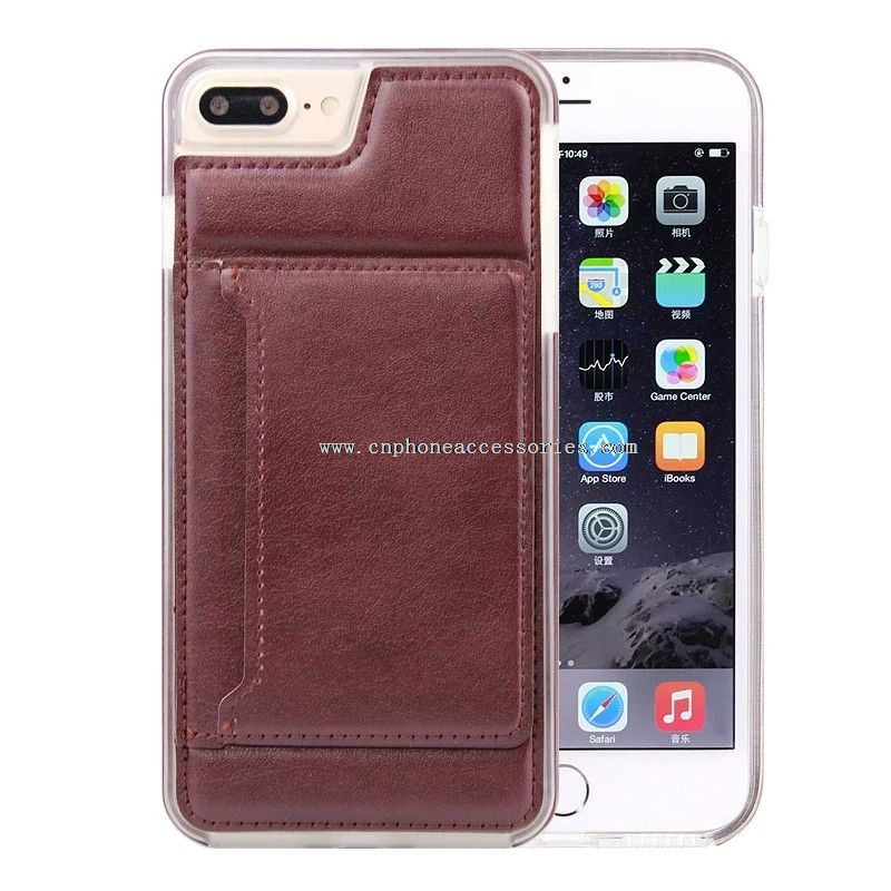 for iPhone 7 case with PU leather skin stand