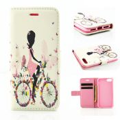 Jolie fille Design cuir téléphone Etui portefeuille pour Samsung note 7 images