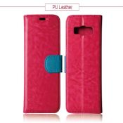 PU lædertaske Flip Case for Samsung images