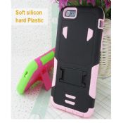 shockproof rugged hybrid rubber hard back cover case with stand for iphone 6 images