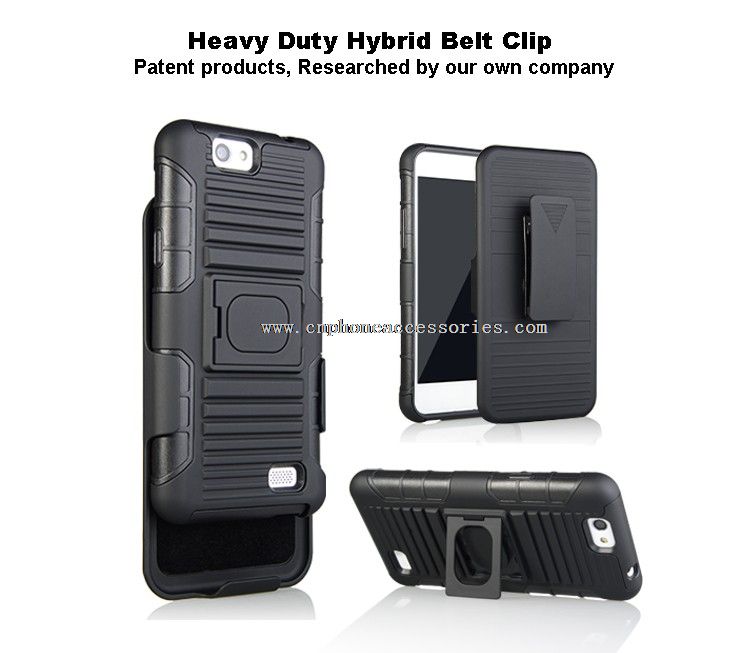 Plastic Belt 3 in 1 Phone Cover Case for ZTE