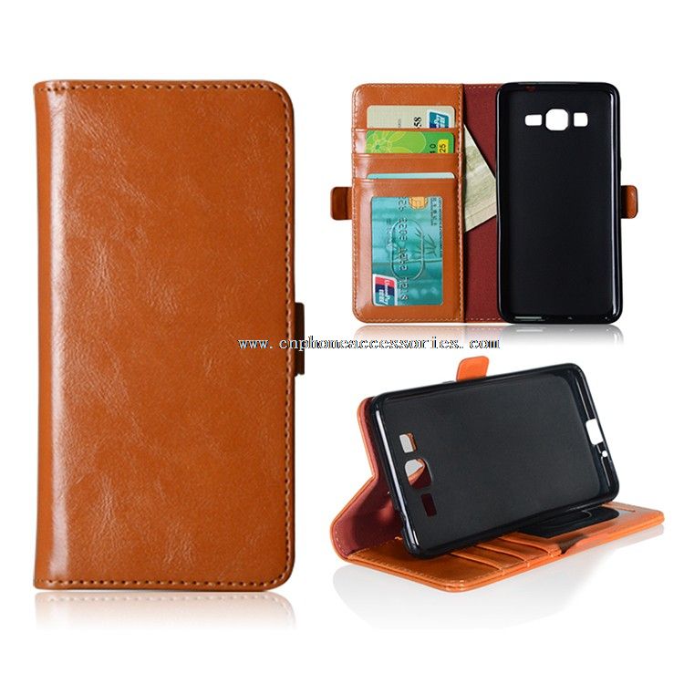 PU Flip Cover Case For Samsung-S7 With Card Holders Case