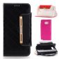 Diamond Check pattern leather Side Flip standing Case small picture