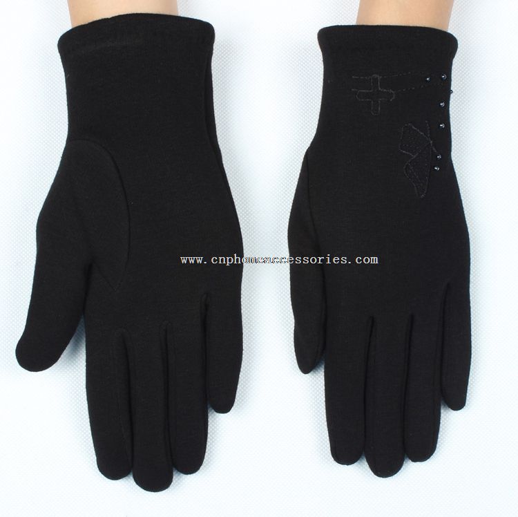 brązowe Damskie rękawice smartouch zimowe rękawice
