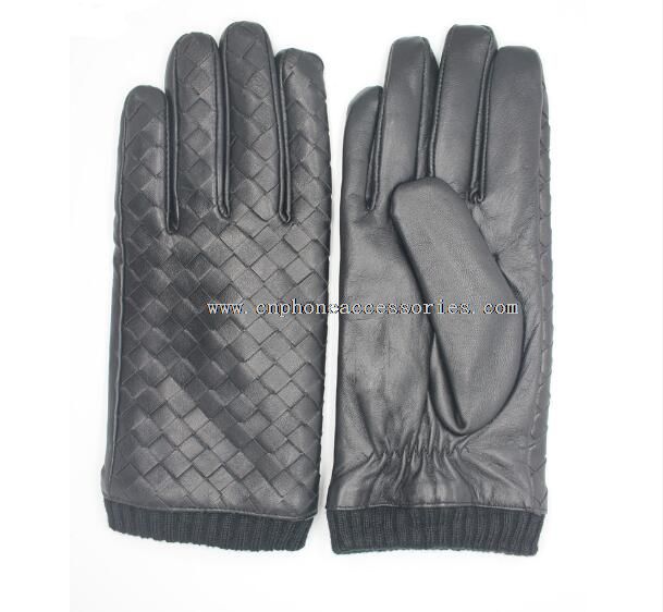business warm winter sheepskin leather gloves