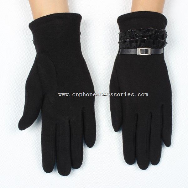 cold weather black winter gloves