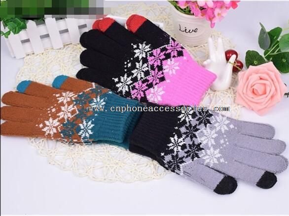 colorful 2 finger touch screen gloves
