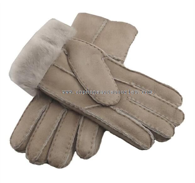 double face integration fur gloves