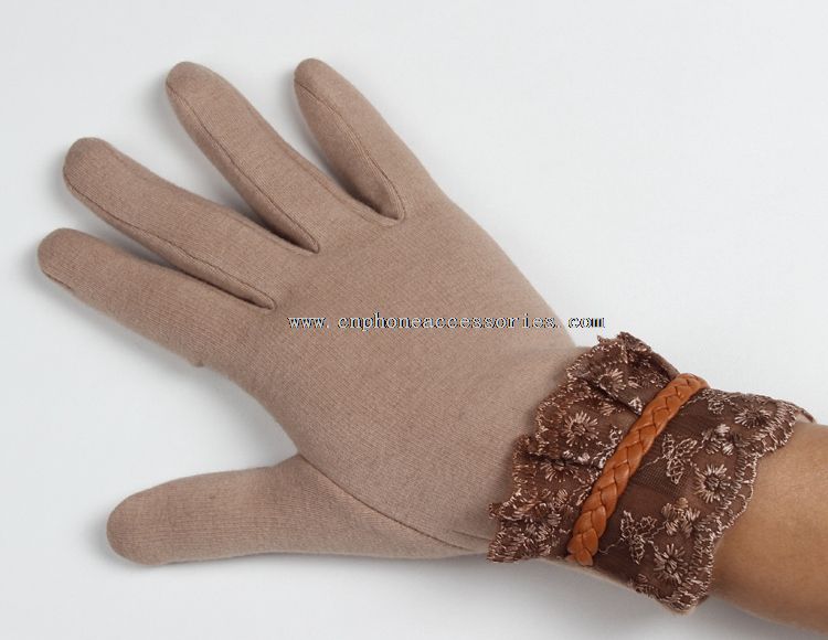 elegante vestido de invierno guantes de forro polar