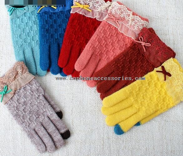 мода женщин перчатки для сенсорного экрана