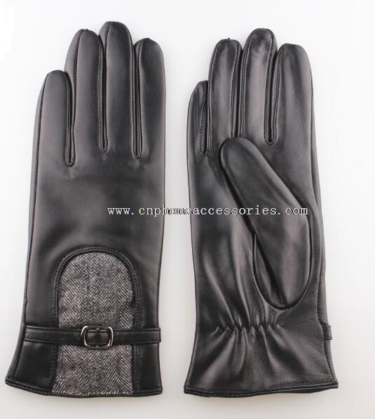 genuine leather touch screen leather gloves