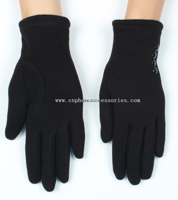 girls touchscreen polar fleece gloves with button