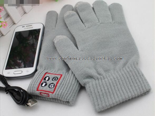 grey three fingers touch screen gloves