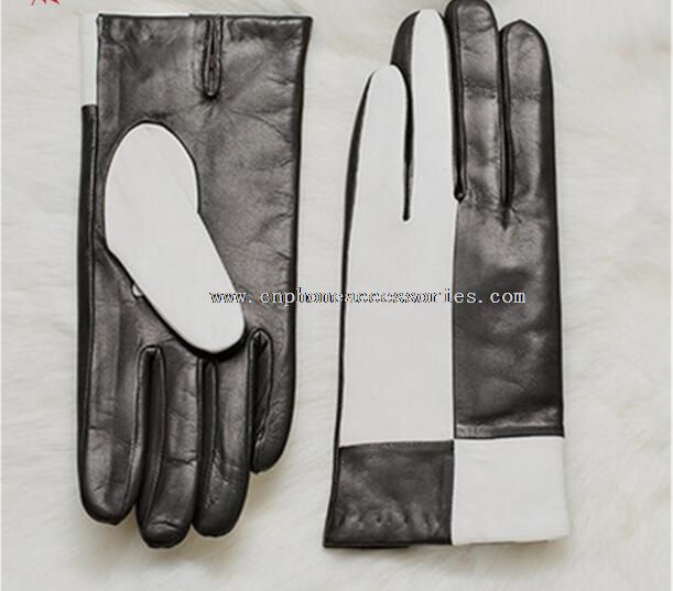 Ladies sheepskin leather gloves touch screen gloves