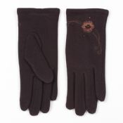 Classical embroidery flower touch screen gloves images