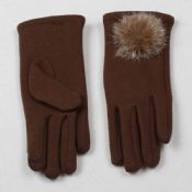 Bordir sentuh layar coklat womens dipersonalisasi winter sarung tangan images