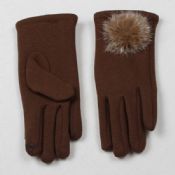 Embroidery touch screen brown womens personalized winter gloves images