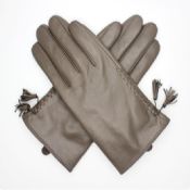 Grey sheep leather touch screen women leather gloves images