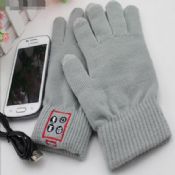 grå tre fingre touch screen handsker images