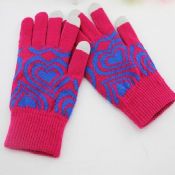 Heart Pattern Smart Phone Touch Gloves images