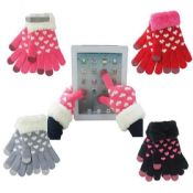 Heart Pattern Textile Touch Gloves images