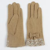 кружева и лук женщин зимние перчатки для сенсорного images