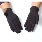 Gants hiver dames garnis de dentelle et fourrure images