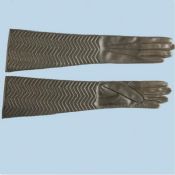 Женский локоть длиной высокое качество кожаные перчатки images