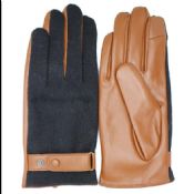 gants de cuir mens avec des gants de laine et de la main images