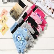 pretty girl fashion colorful touch screen gloves images
