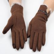 rabbit fur touch screen gloves images