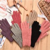 Screentouch Gloves Pure Color Knit Gloves images