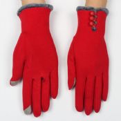 Gants hiver doux avec boutons images