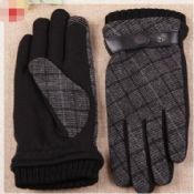 velvet and fabric touch screengloves with leather button images